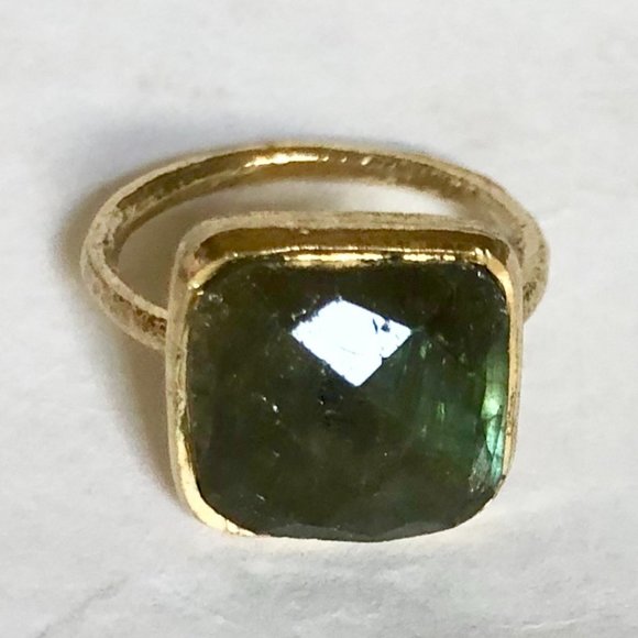 NWOT Gold Plated Sterling/Labradorite Ring Size 6 - Picture 2 of 4